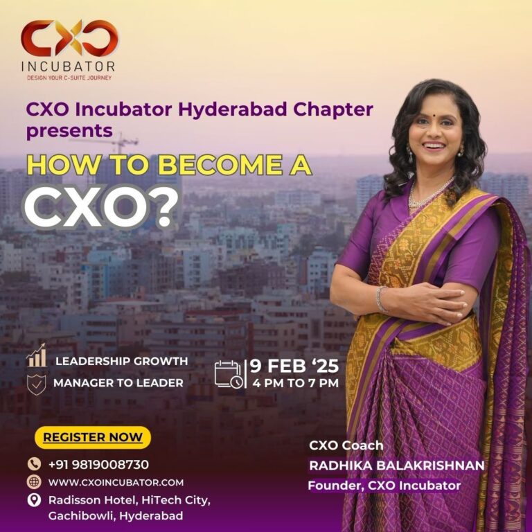 CXO Incubator Hyderabad Chapter presents